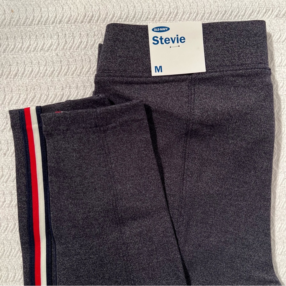 old navy / grey striped stevie pants size medium